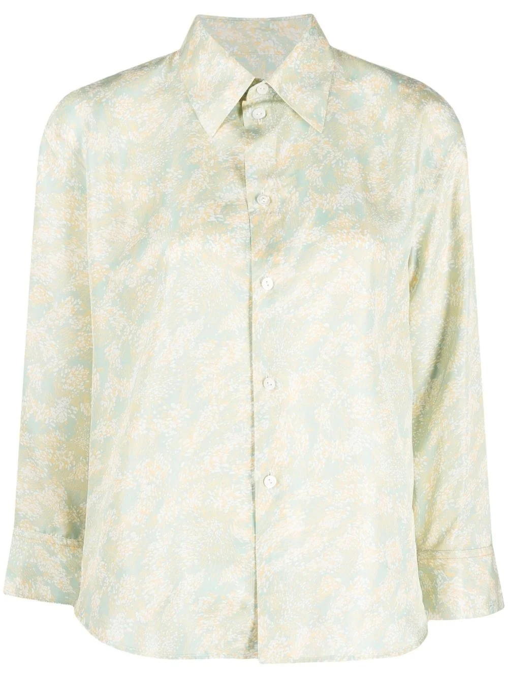 floral-print long-sleeve shirt - 1