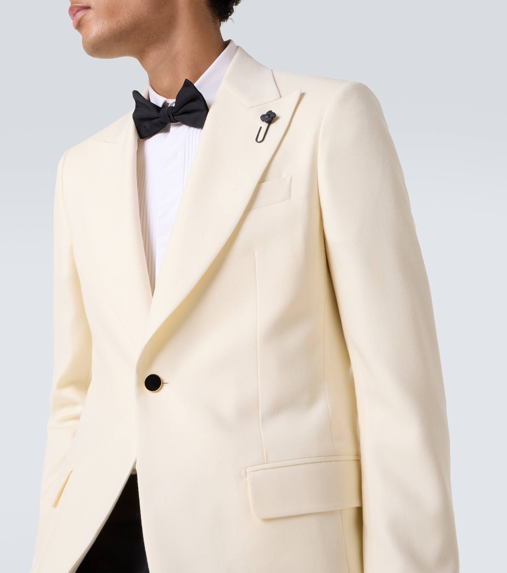 Single-breasted virgin wool blazer - 5