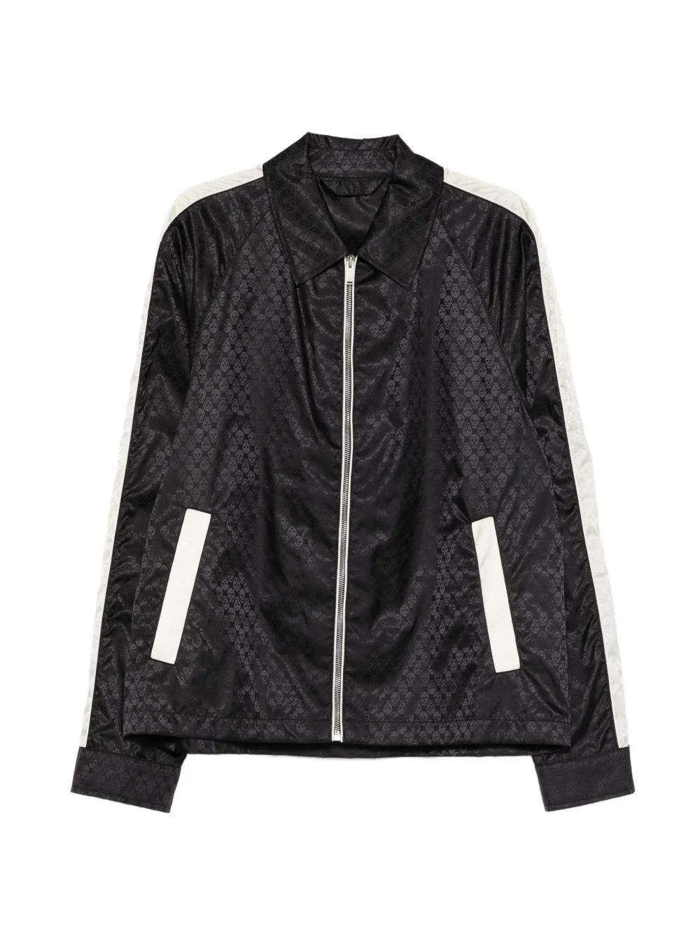 skull-print shirt jacket - 1