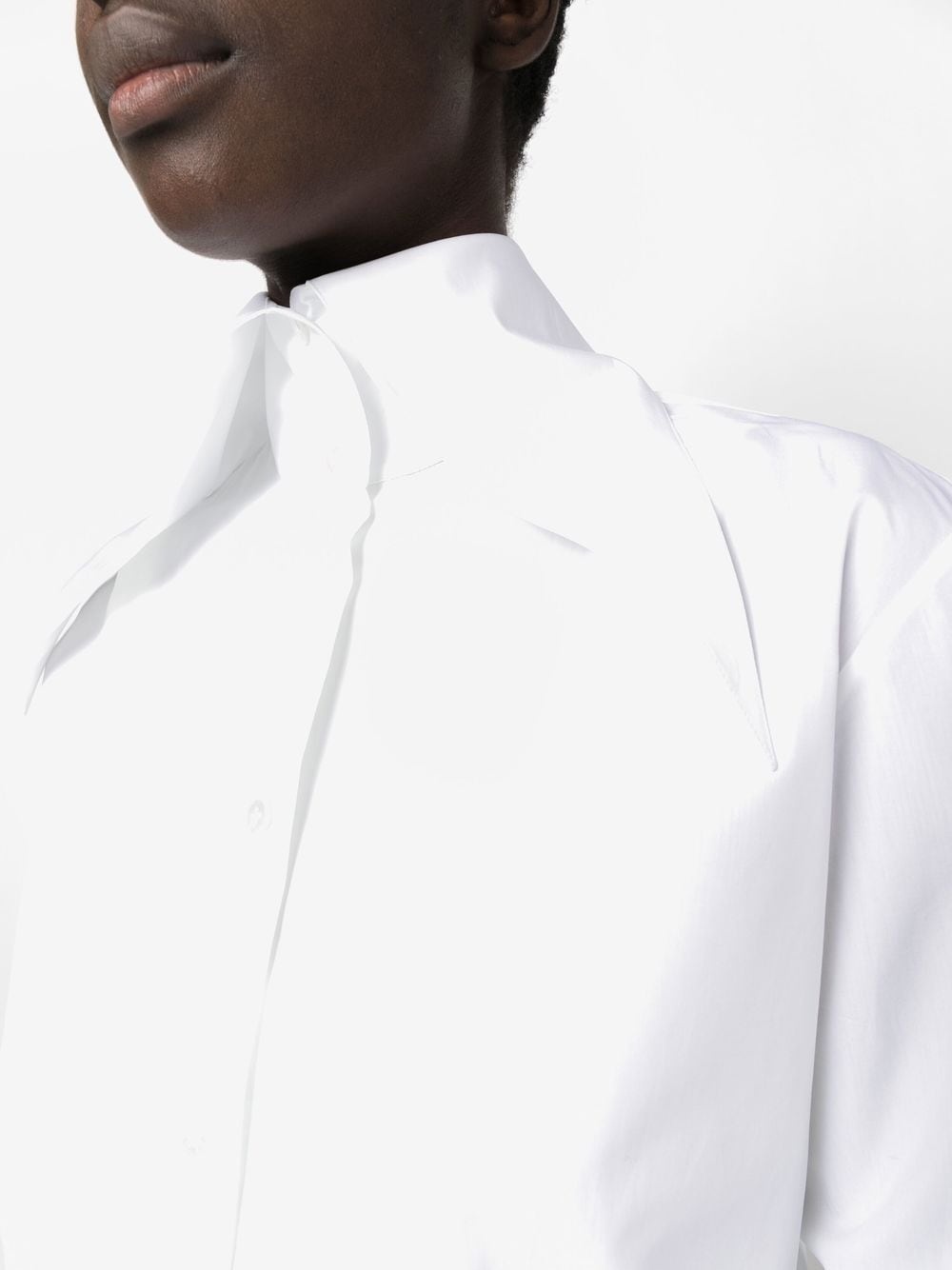 pointed-collar long-sleeve shirt - 5