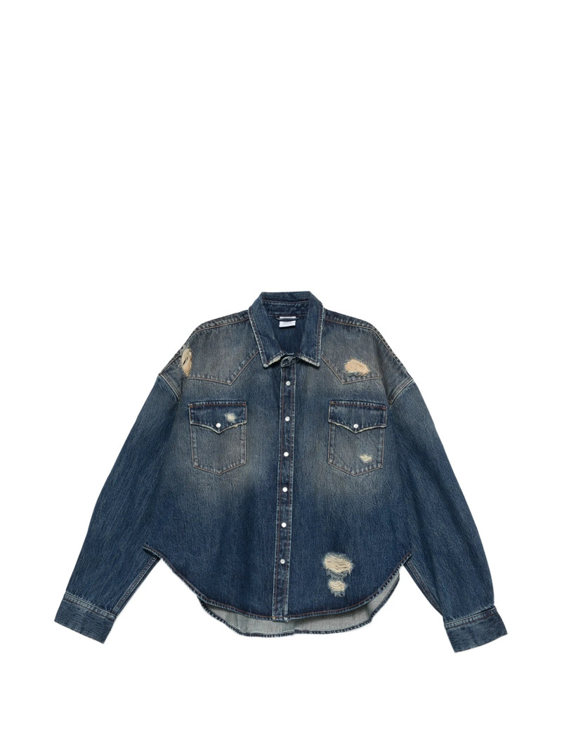 Vetements Distressed Flap-pocket Shirt 1