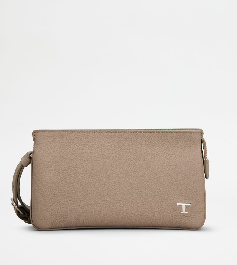 POUCH IN LEATHER SMALL - BROWN 1