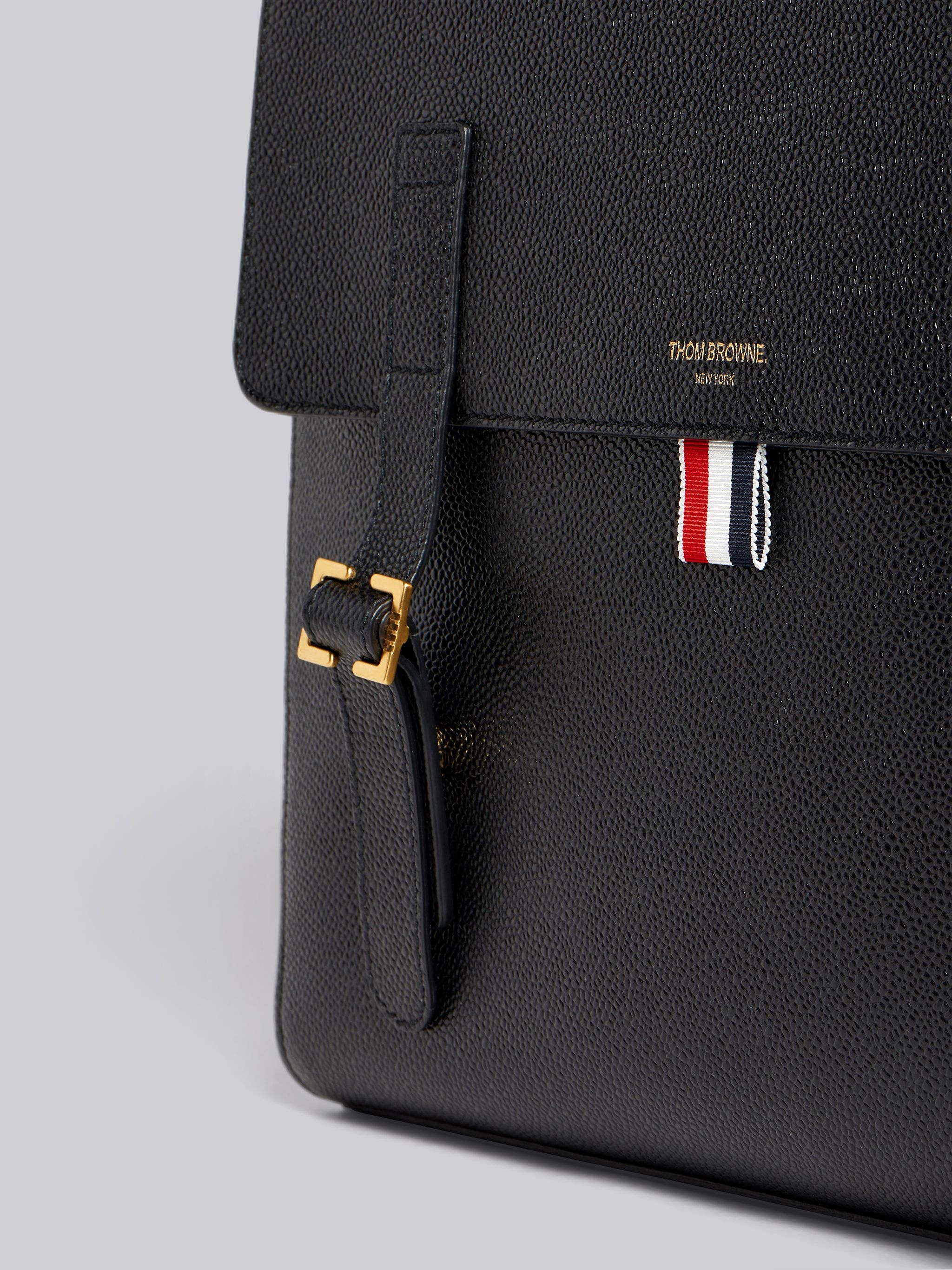 Thom Browne Black RWB Structured Backpack Thom Browne