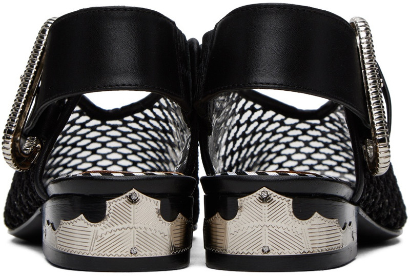 TOGA PULLA SSENSE Exclusive Black Pin-Buckle Loafers outlook