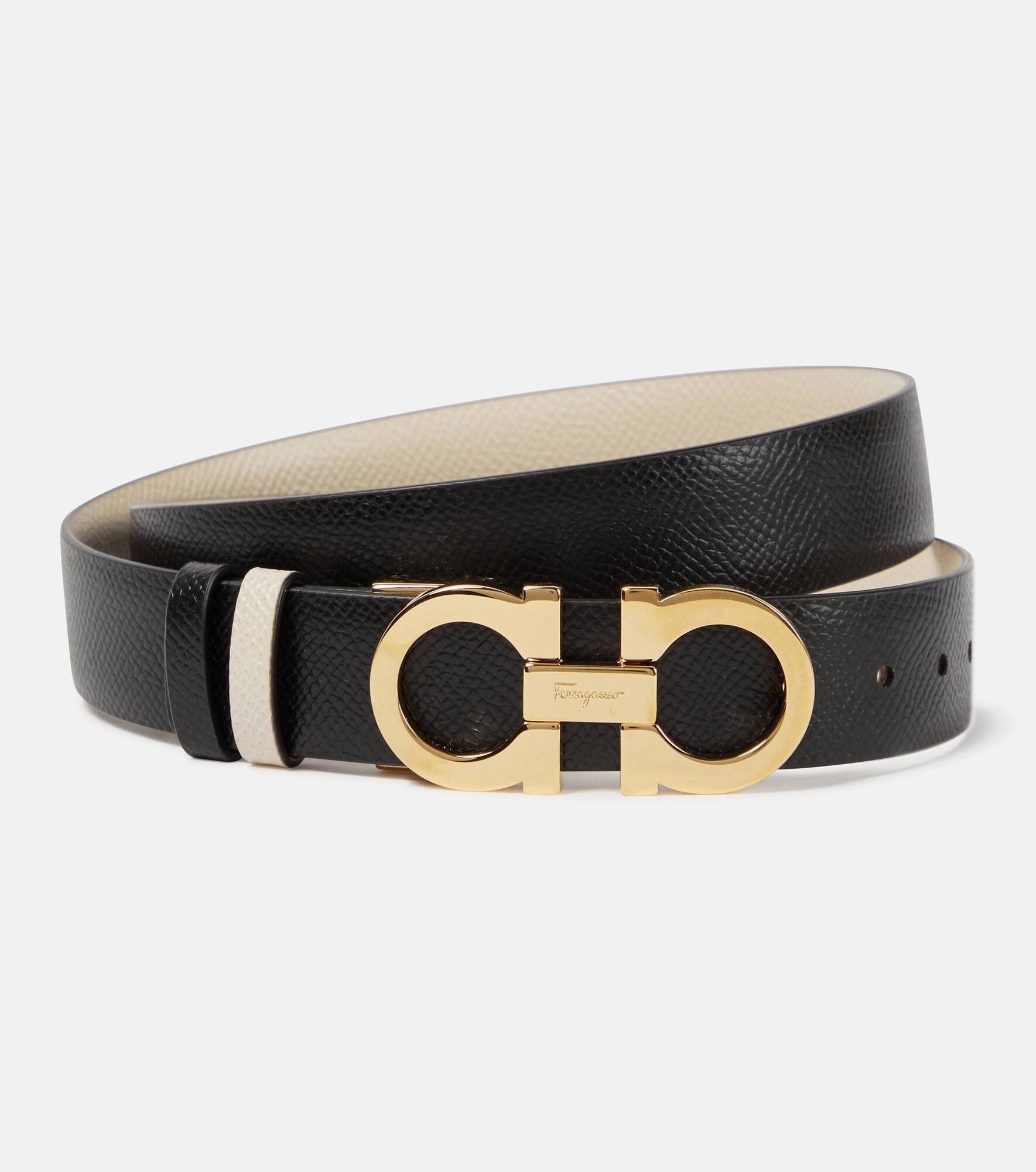 Gancini reversible leather belt - 4