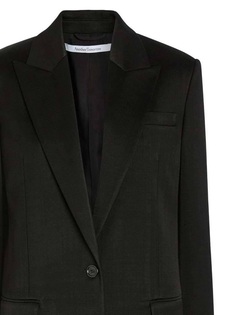 Another Tomorrow buttoned pocket blazer outlook