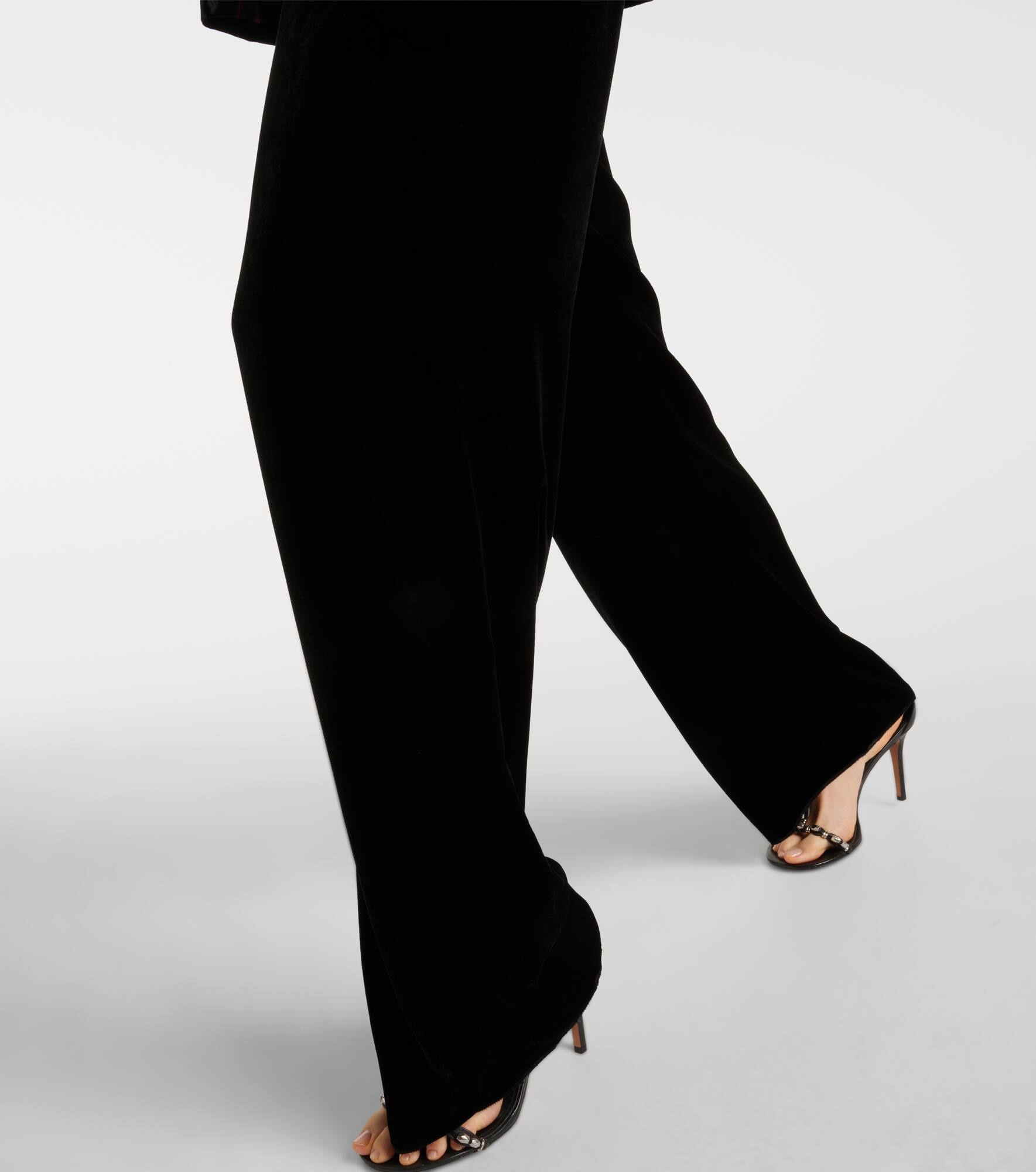 Velvet straight pants - 5