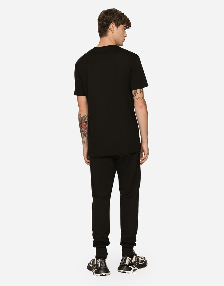 Jersey jogging pants with DG logo print - 3