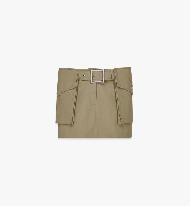 Gabardine Skirt w/ Detachable Pocket Belt 1