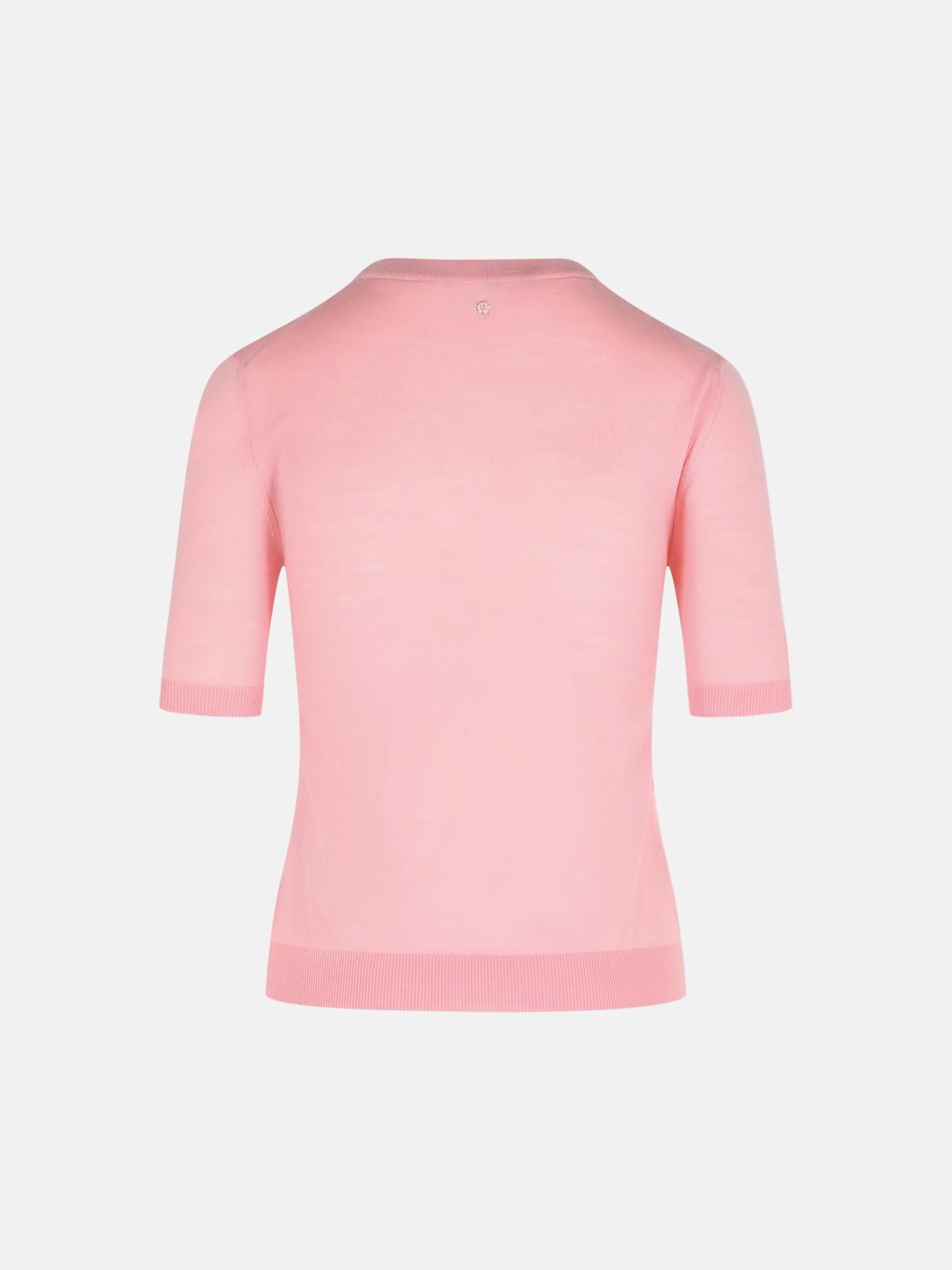 PINK VIRGIN WOOL SWEATER - 3