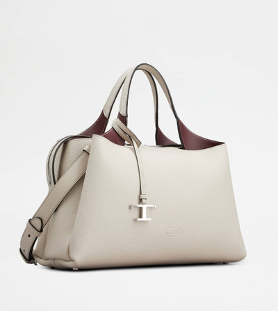 Tod's BAULETTO BAG IN LEATHER MEDIUM - GREY outlook