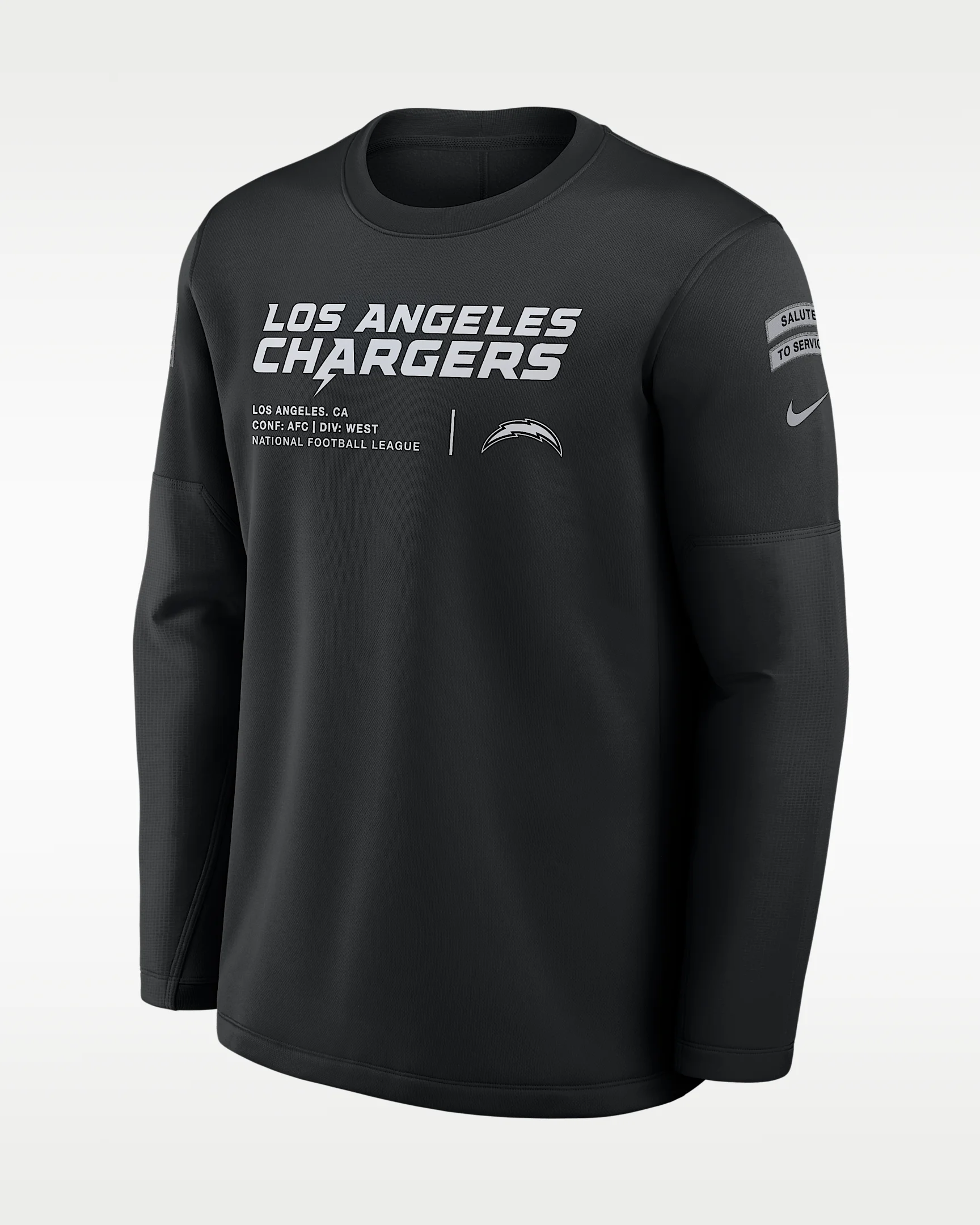 Los Angeles Chargers Salute to Service Sideline Coaches Men's Nike NFL Pullover Crew - 1