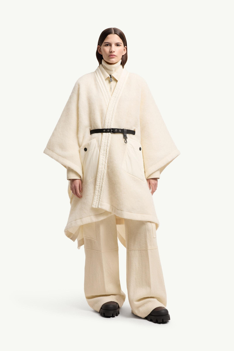 Mohair, Alpaca & Wool Blend Belted Cape 4