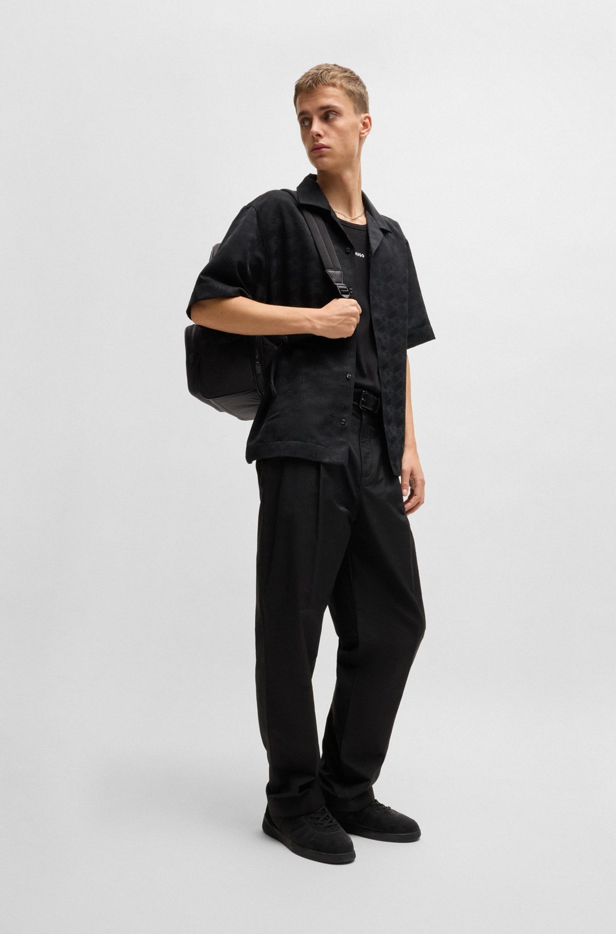 ZIPPED BACKPACK IN TWILL WITH SMART SLEEVE - 3