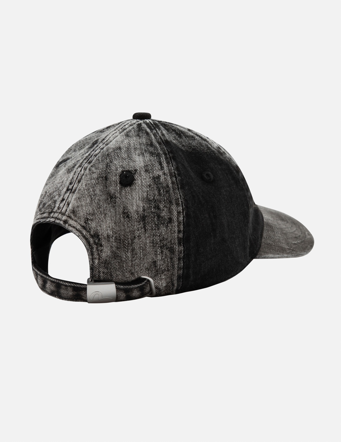 TIE-DYE WASHED EFFECT WITH RIBBON SEAGULL LOGO DENIM CAP - 2