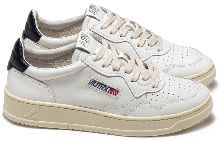 Autry Medalist Leather Low 'White Dark Blue' AULM-LL12 - 2