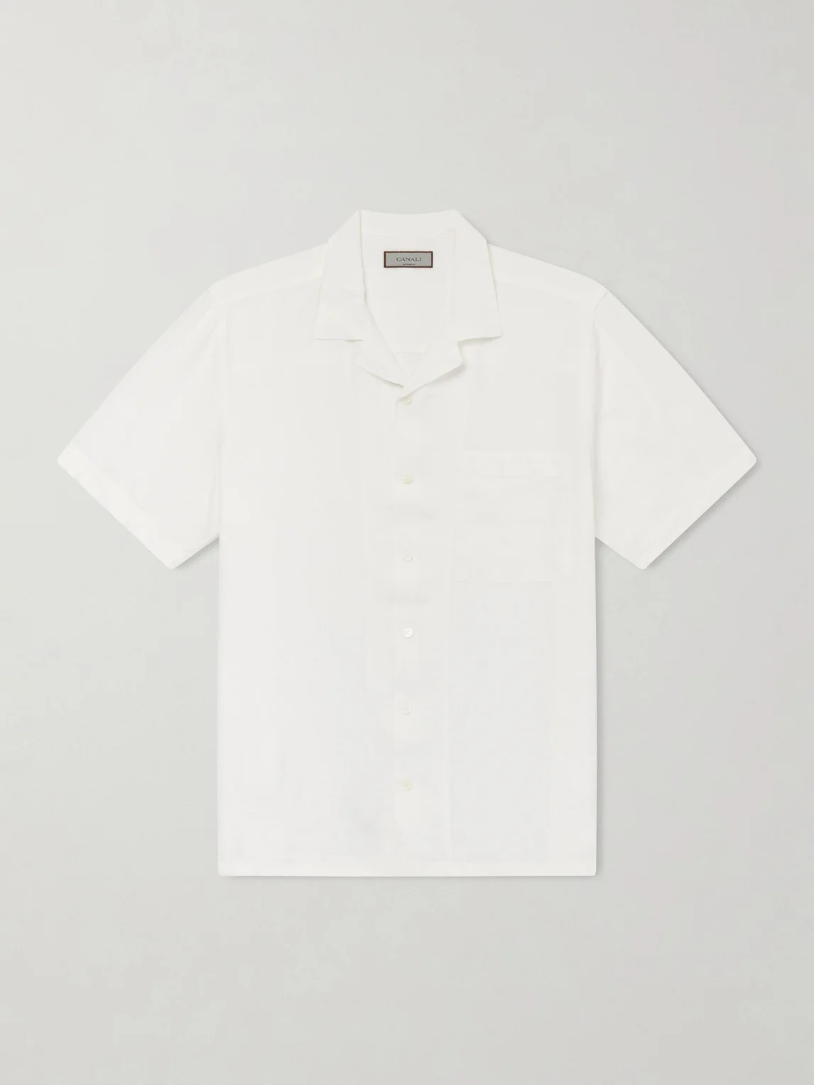 Camp-Collar Linen Shirt - 1
