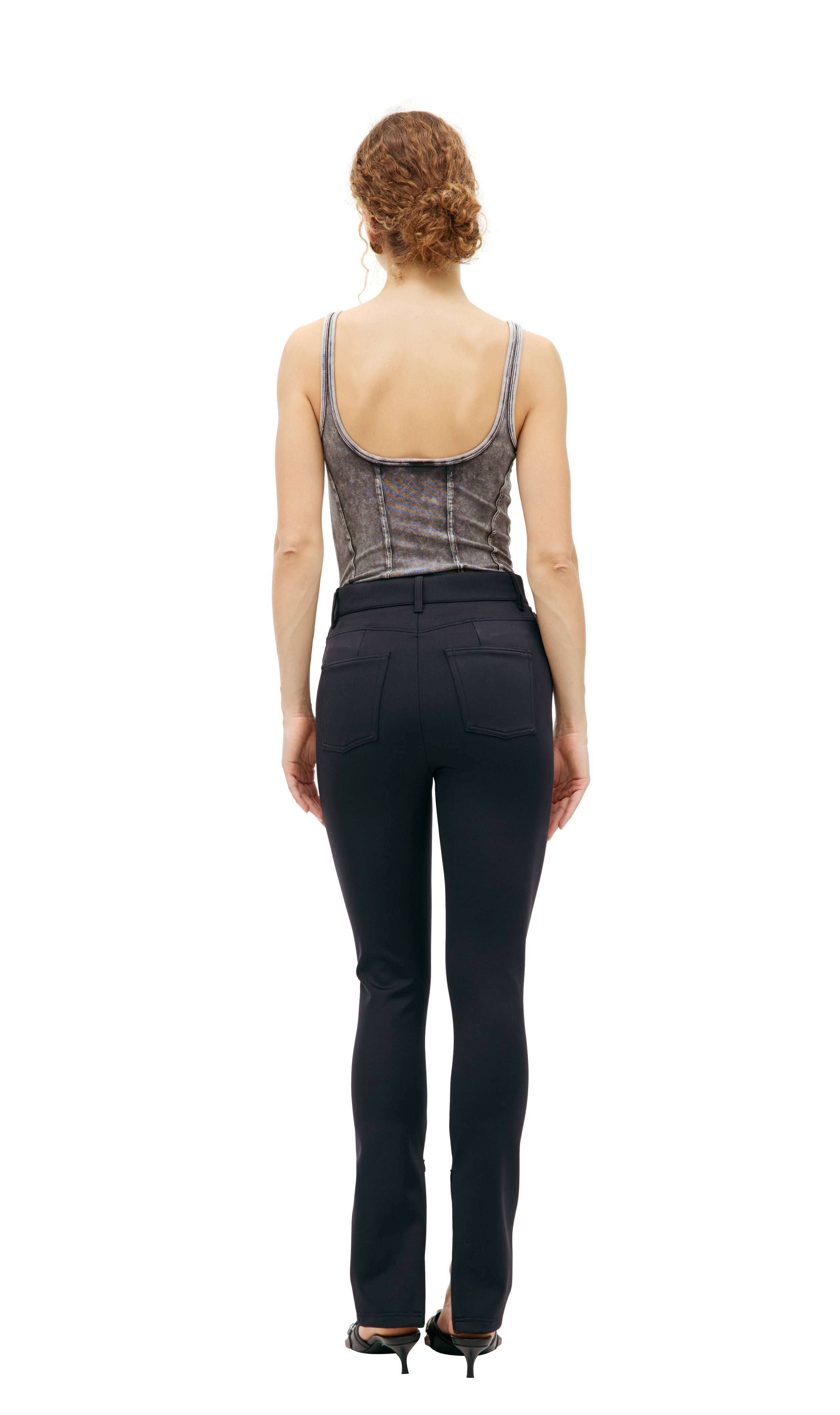BLACK SKINNY TROUSERS - 5