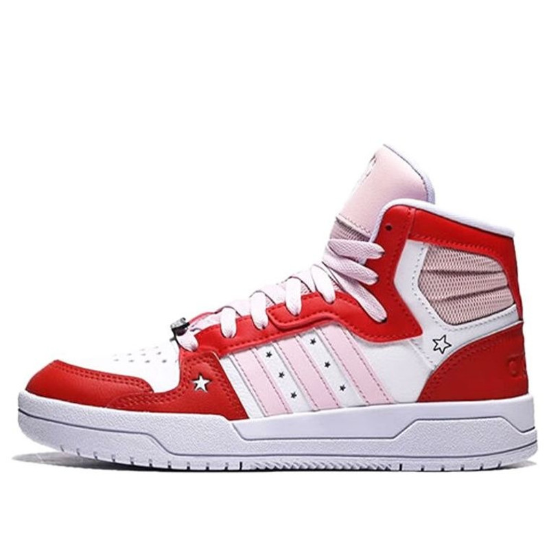 (WMNS) adidas neo Entrap Mid Shoes White/Red/Pink H01544 - 1