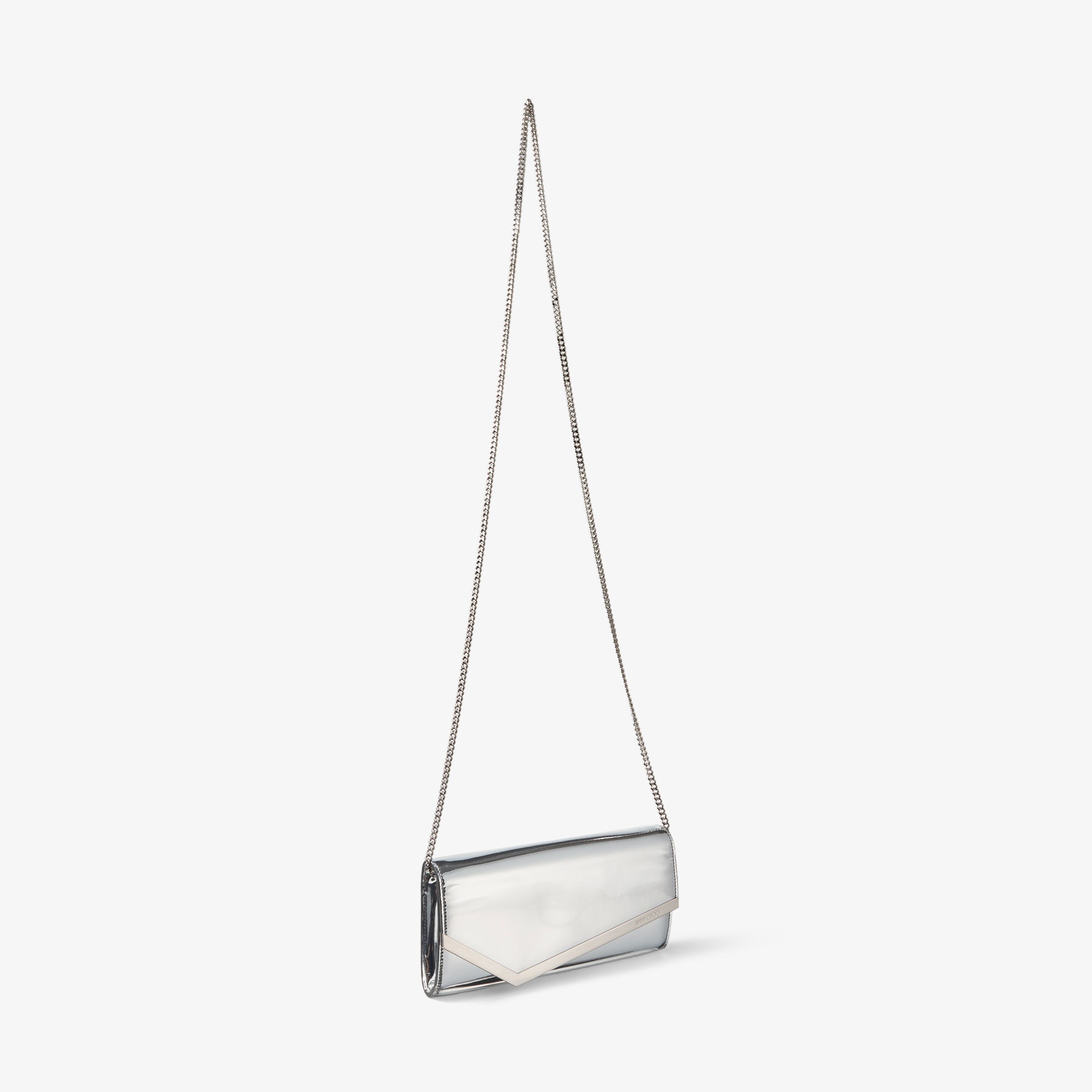 Emmie
Silver Mirror Fabric Clutch Bag - 5