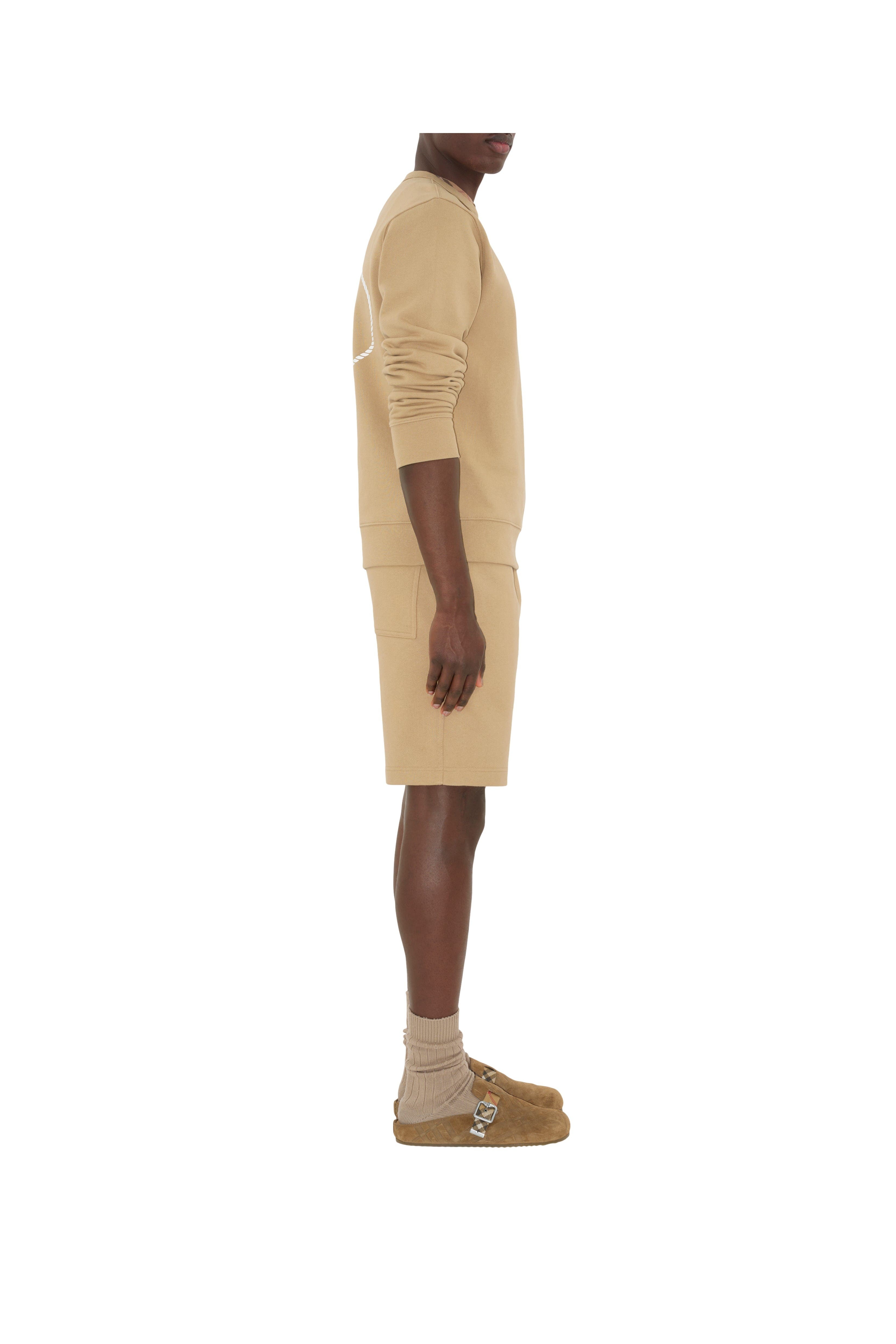 burberry Knight Stamp Cotton Shorts in Flax Beige at Nordstrom - 3