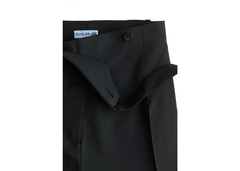 MUGLER Mugler H&M Wool Cut-Out Pants Black outlook