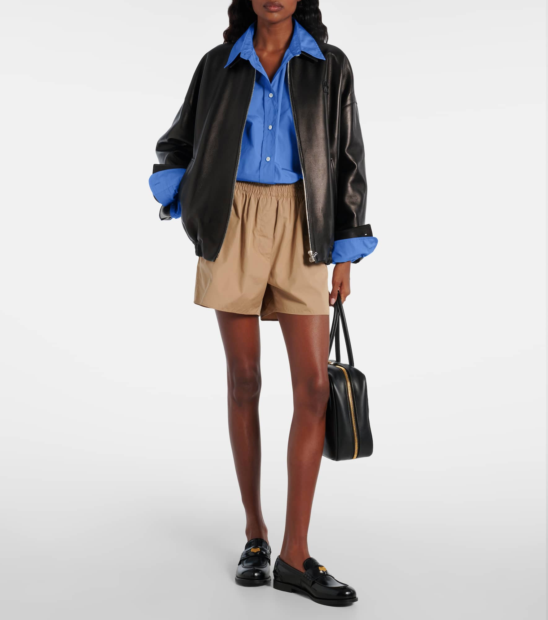 Cropped cotton poplin shirt - 2