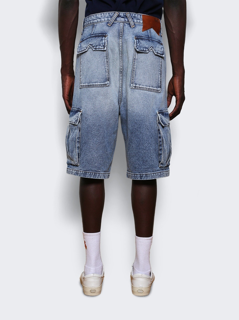 Cargo Denim Baggy Short Bay Indigo - 4