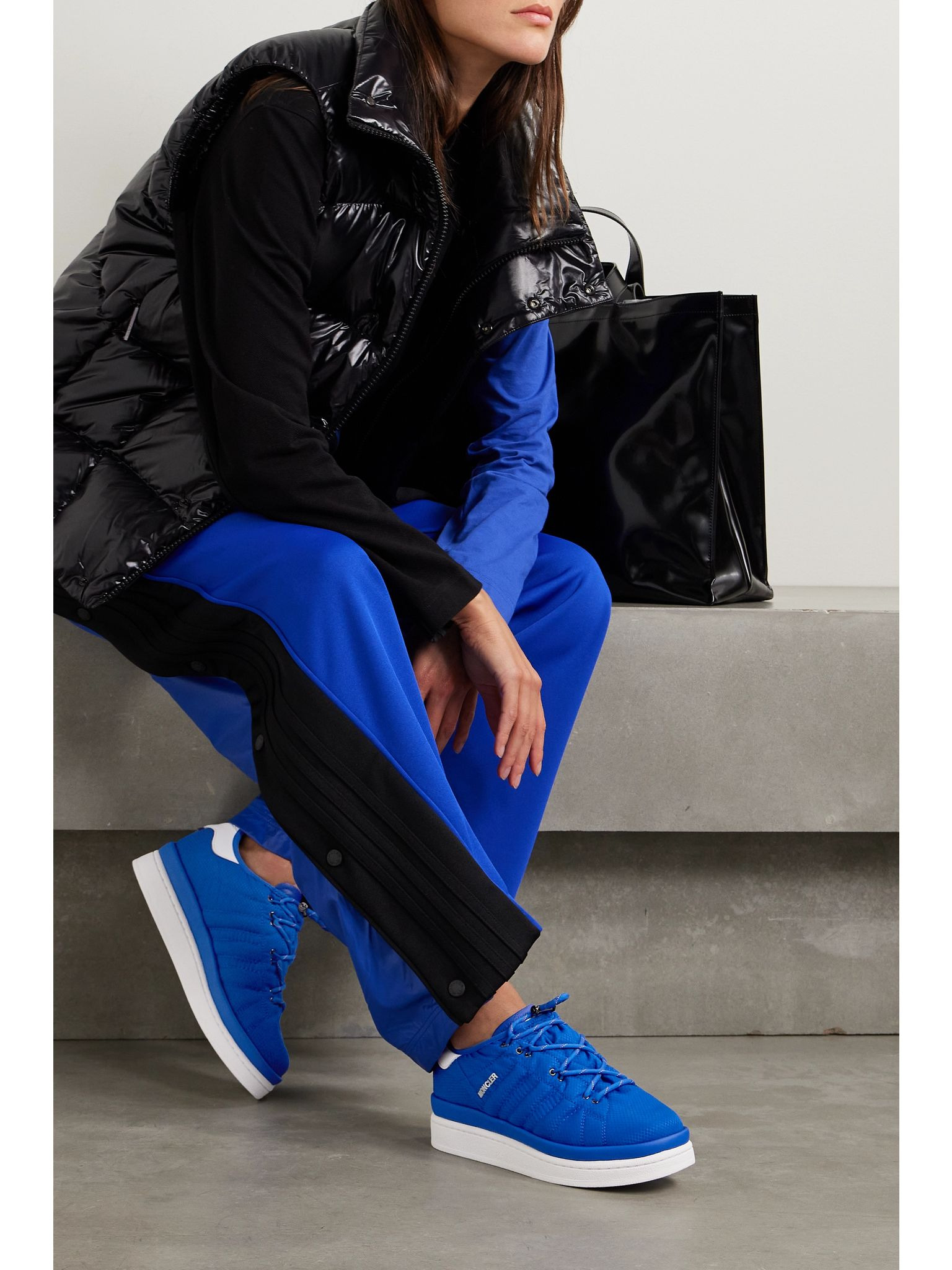 + adidas Originals Campus leather-trimmed ripstop sneakers Blue - 2
