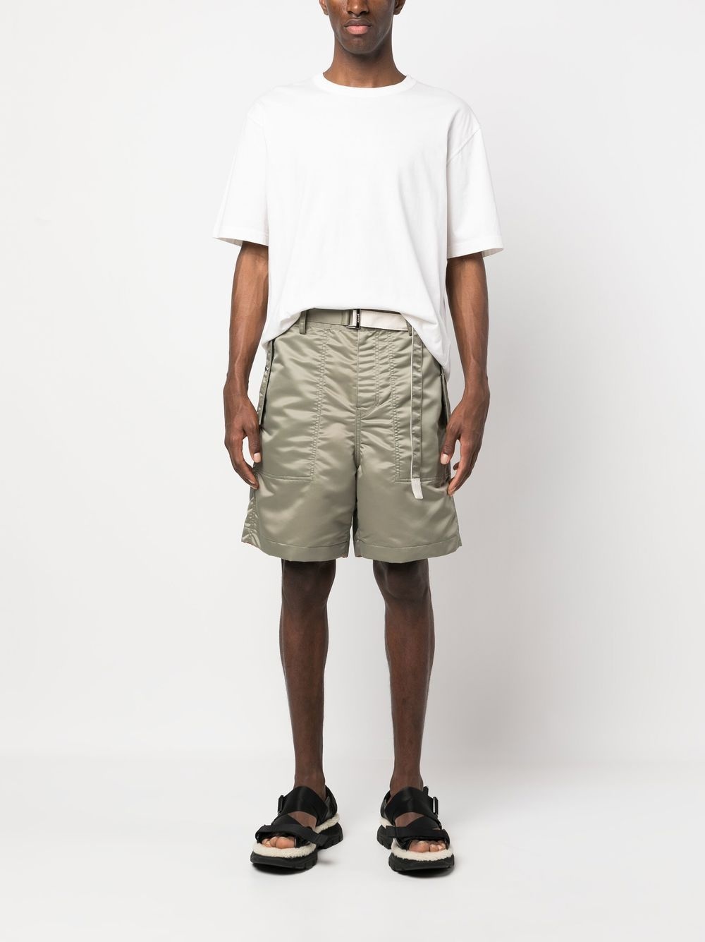 belted-waist detail shorts - 2