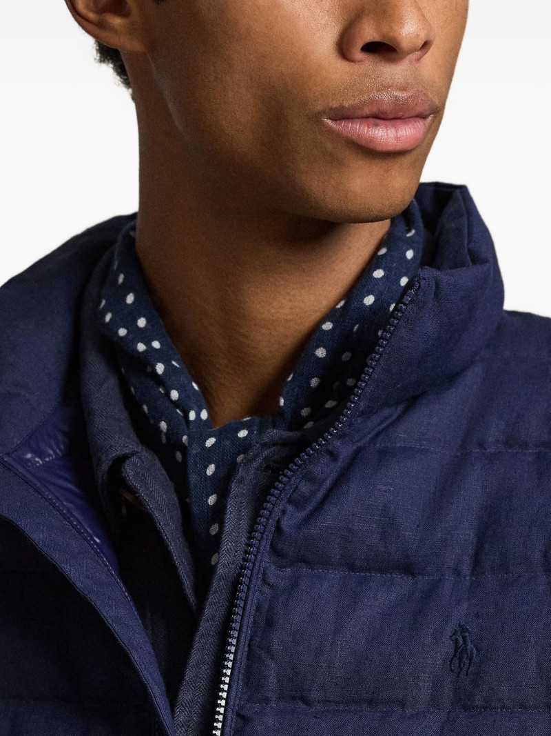 quilted linen gilet 5