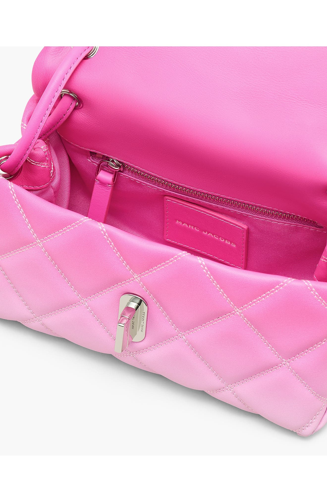 Marc Jacobs The Quilted Ombré Mini Dual Shoulder Bag in Bow Pink Multi at Nordstrom - 5