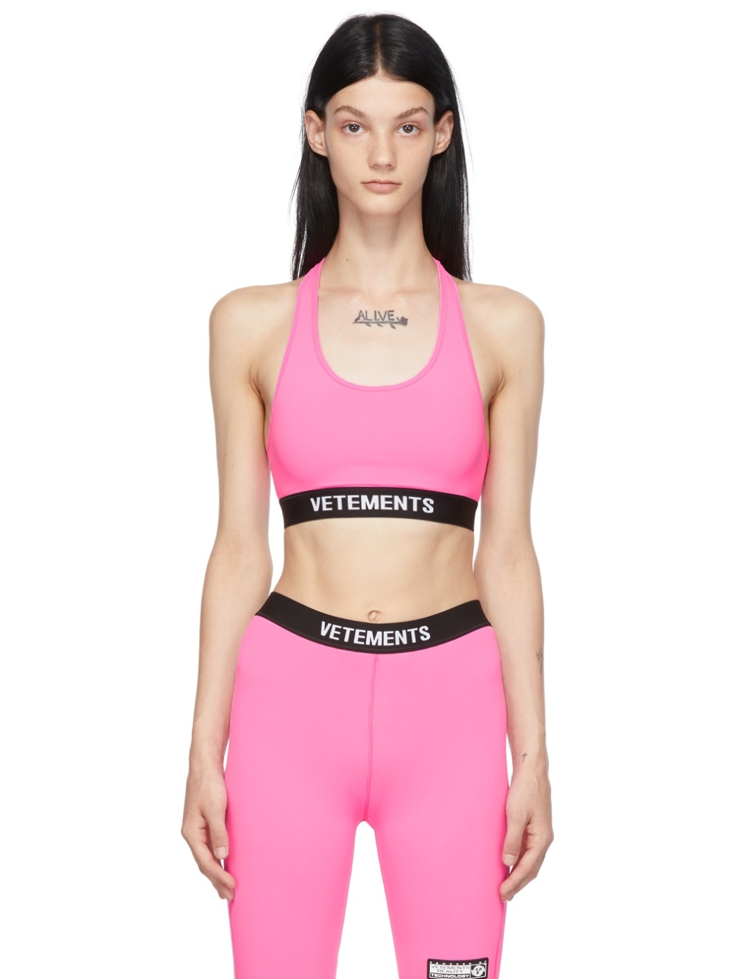 Pink Logo Sports Bra - 1