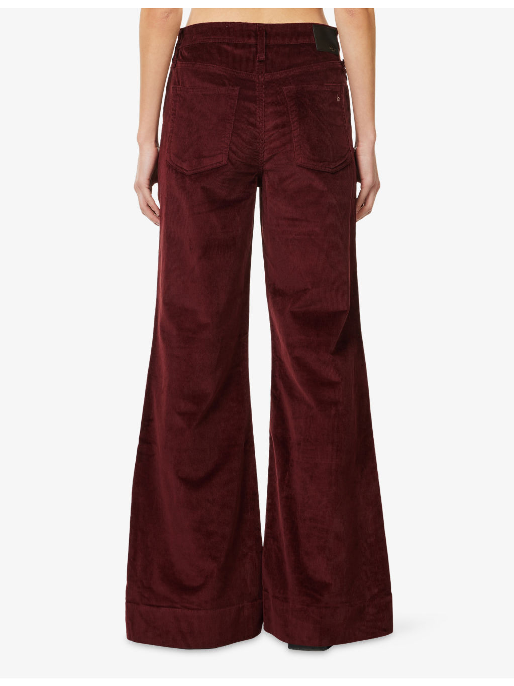 Skylar High-Rise Corduroy Cotton and Modal-Blend Trousers - 4