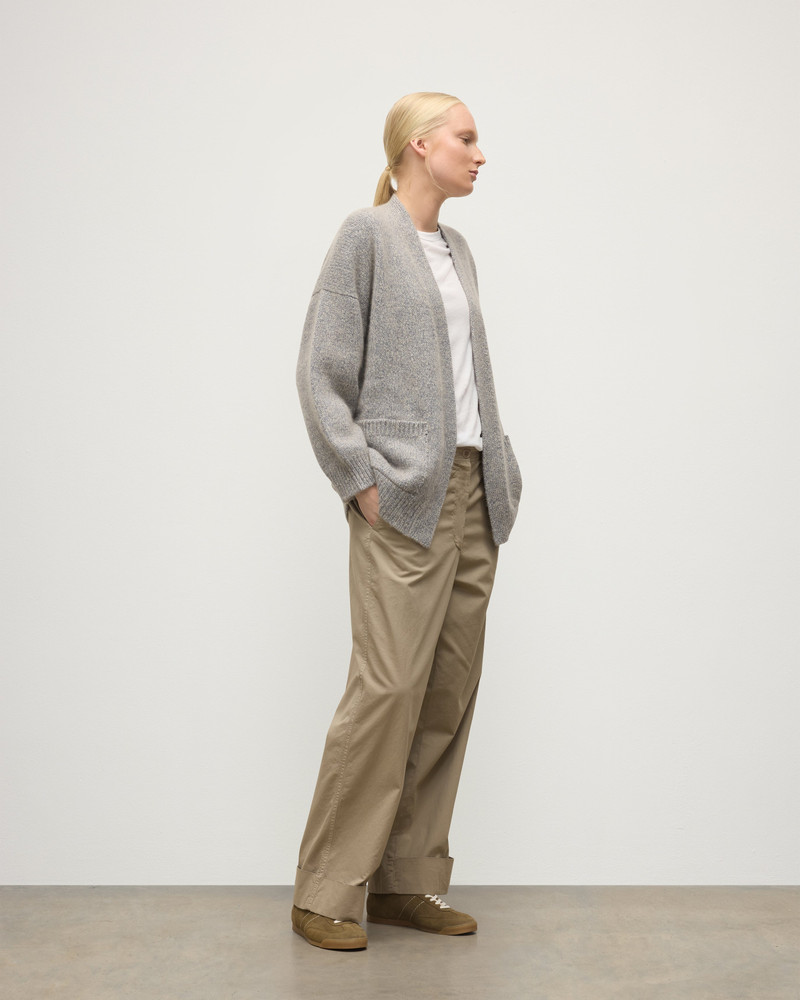 Bay Blue Marl Cashmere & Cotton Cardigan 4