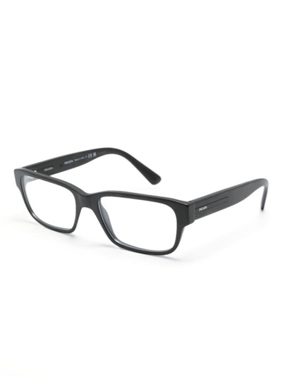 Prada logo-print rectangle-frame glasses outlook