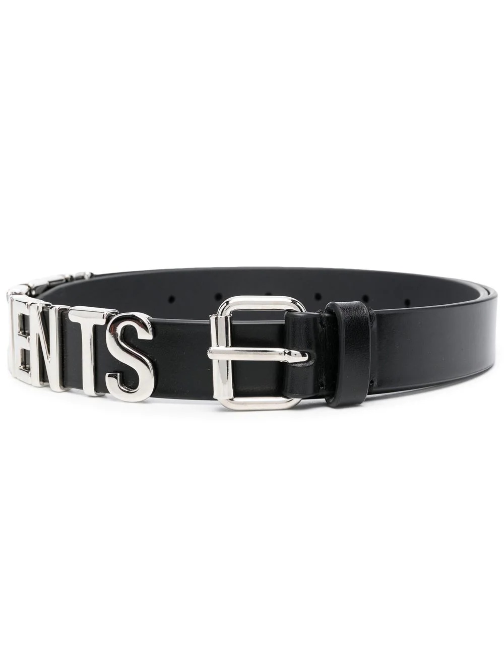 Iconic logo-lettering leather belt - 1