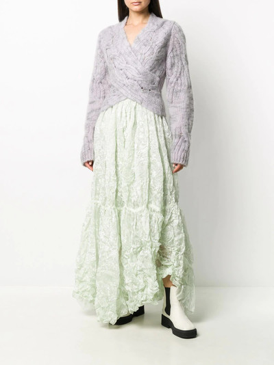 NINA RICCI creased maxi skirt outlook