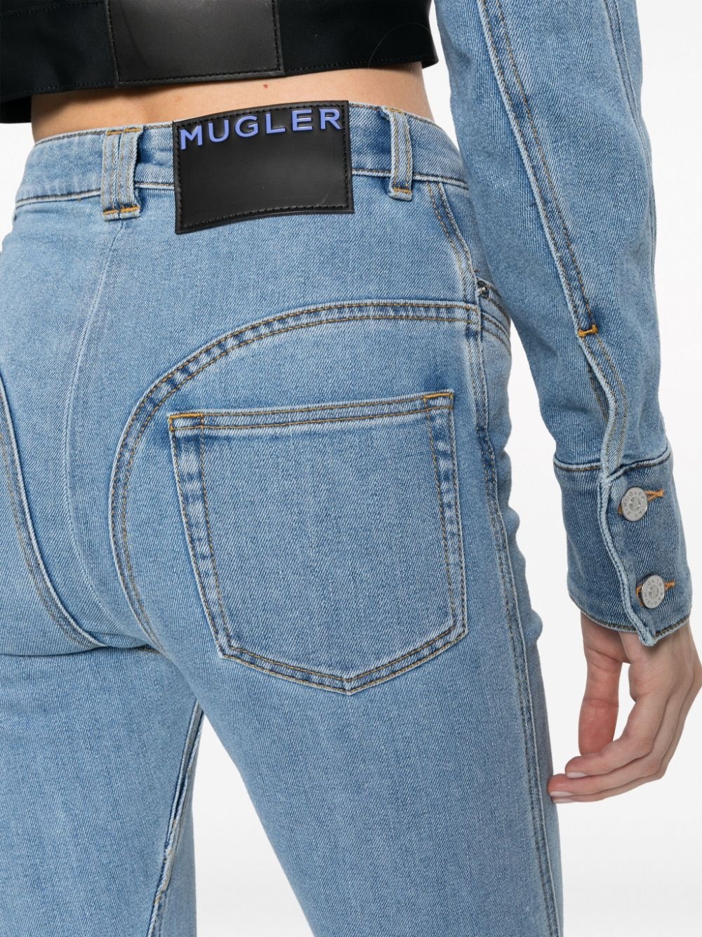 seam-detail flared jeans - 5