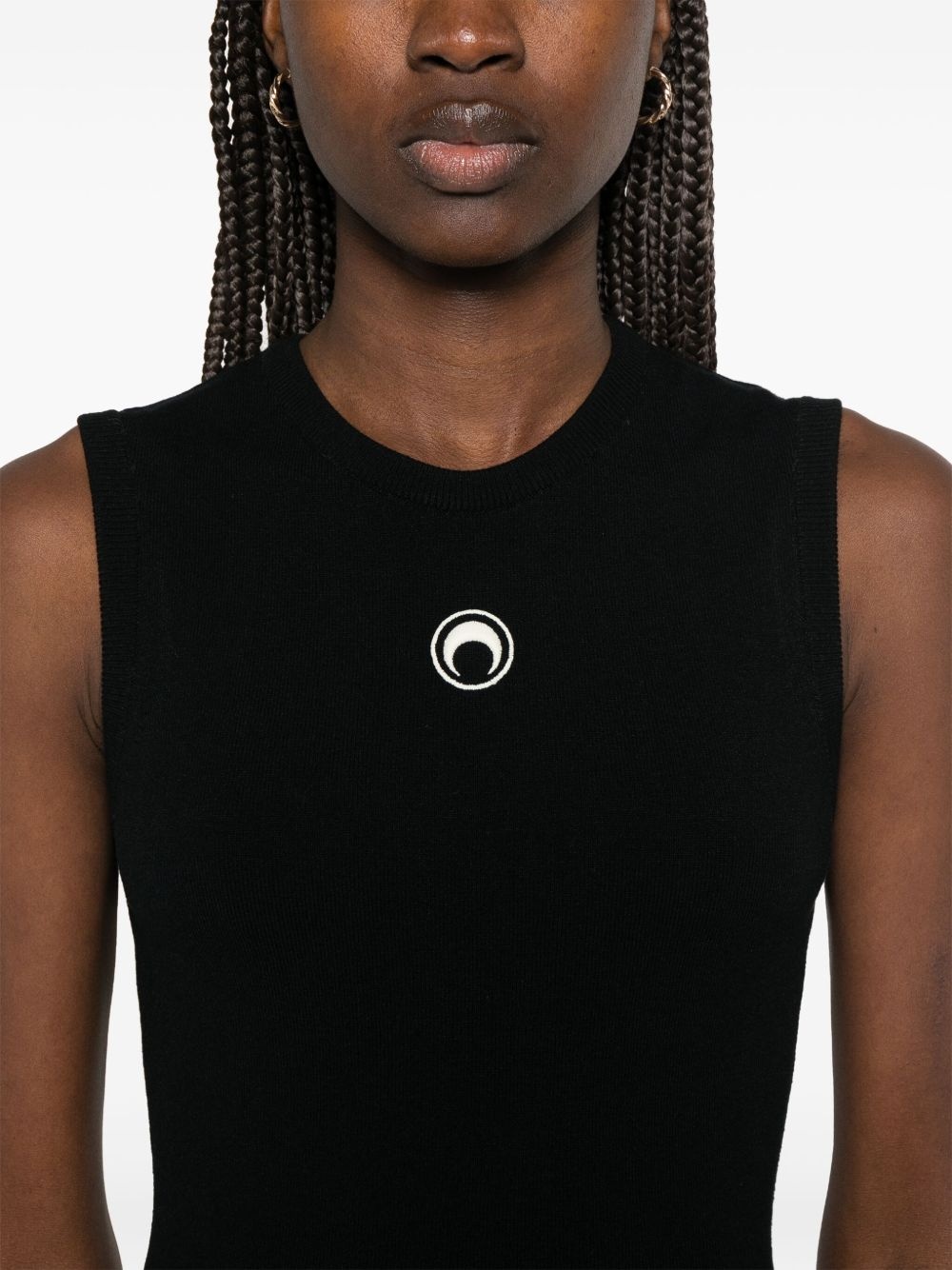 Crescent Moon-detail mini dress - 5