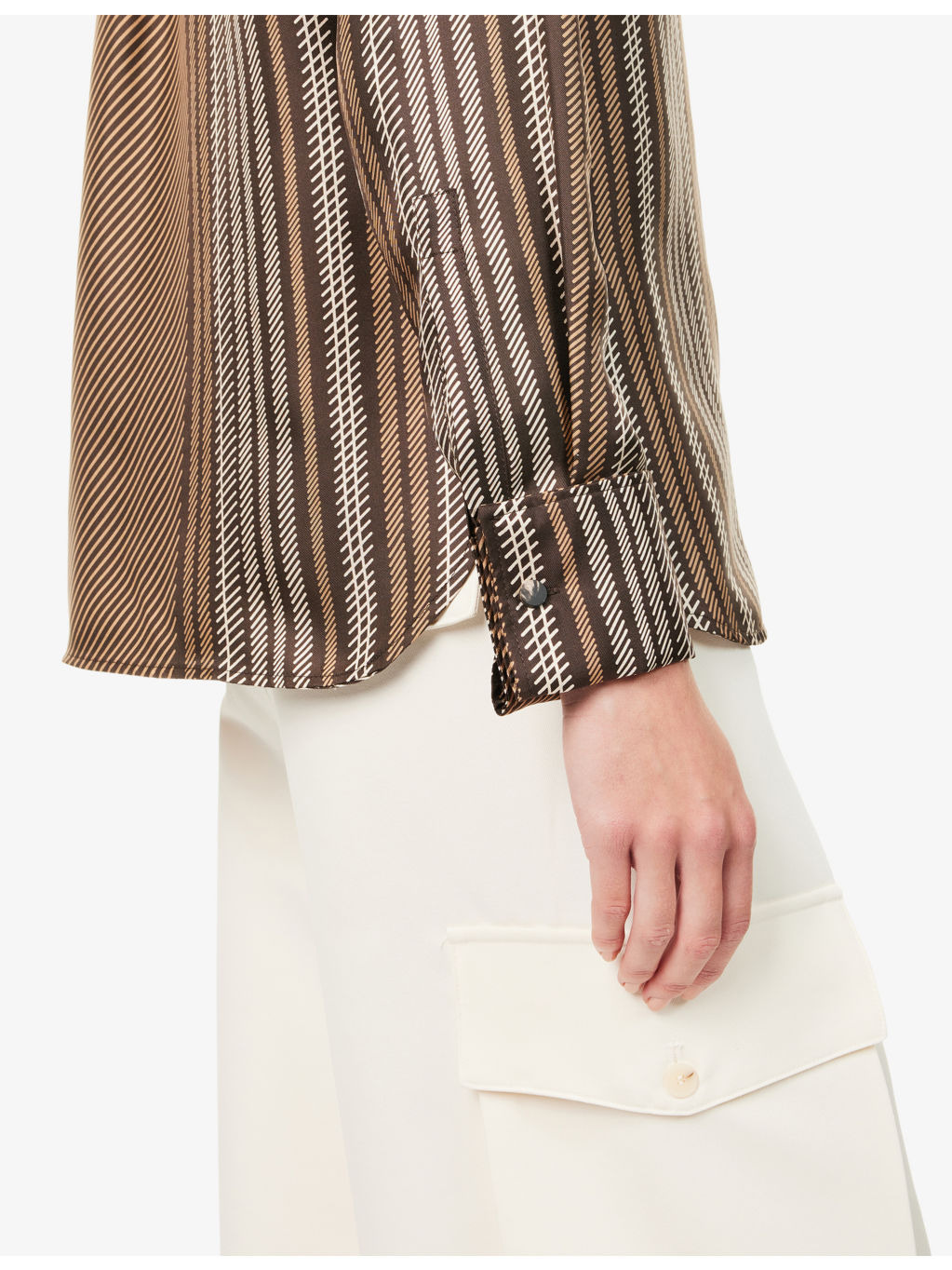 Shaker Abstract-Pattern Silk Shirt - 5