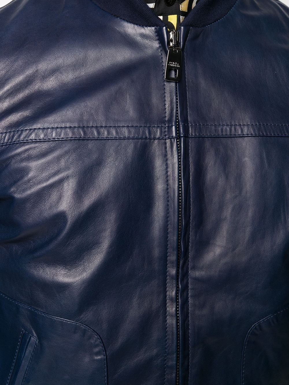 bomber leather jacket - 5