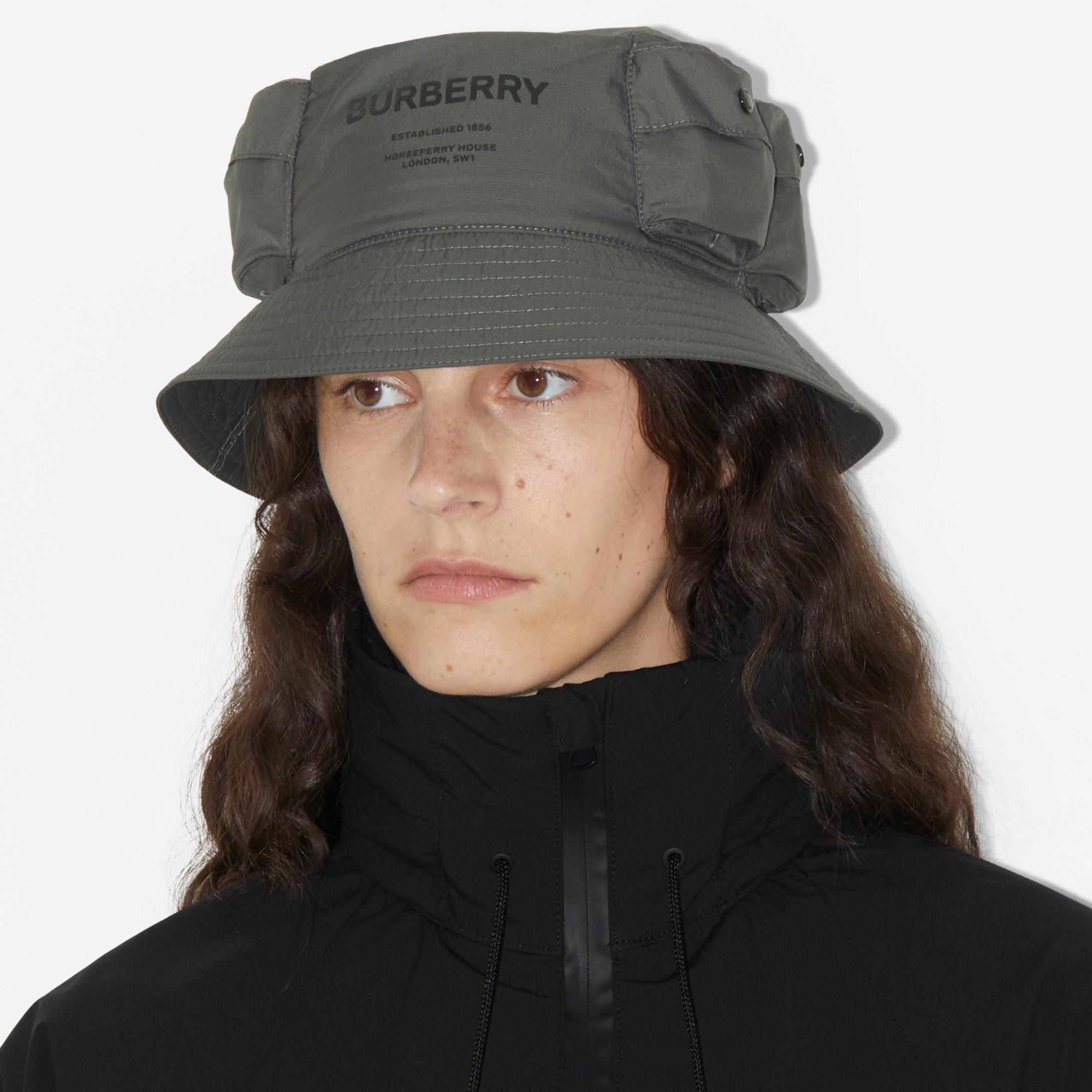 Horseferry Motif Nylon Bucket Hat - 4