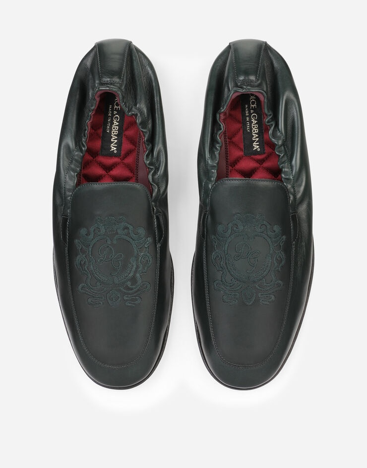 Calfskin loafers with DG coat of arms embroidery - 4