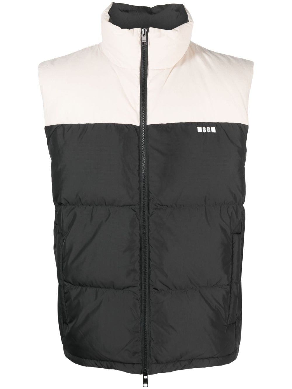 high-neck padded gilet - 1