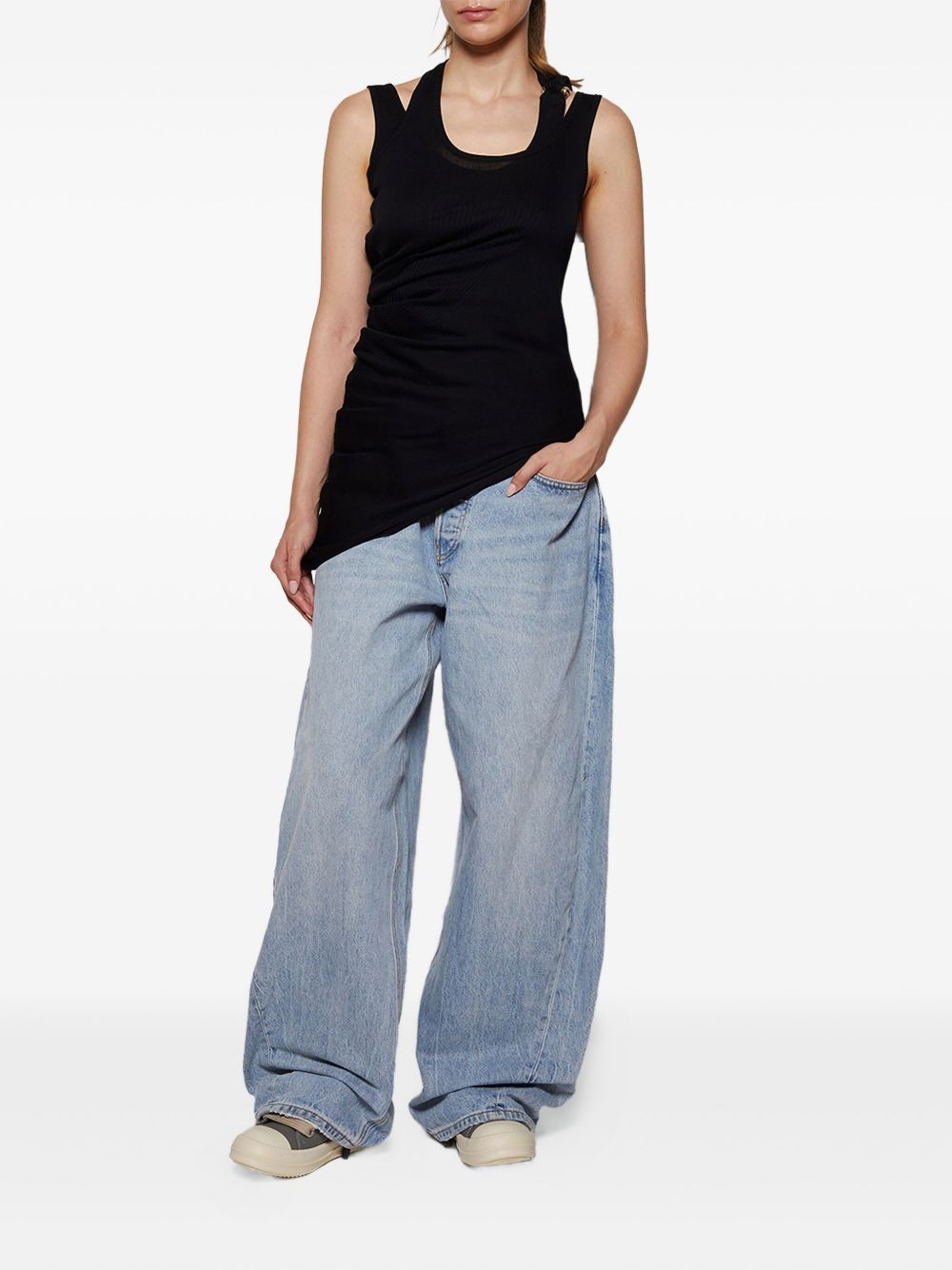 twisted double-layer tank top - 2