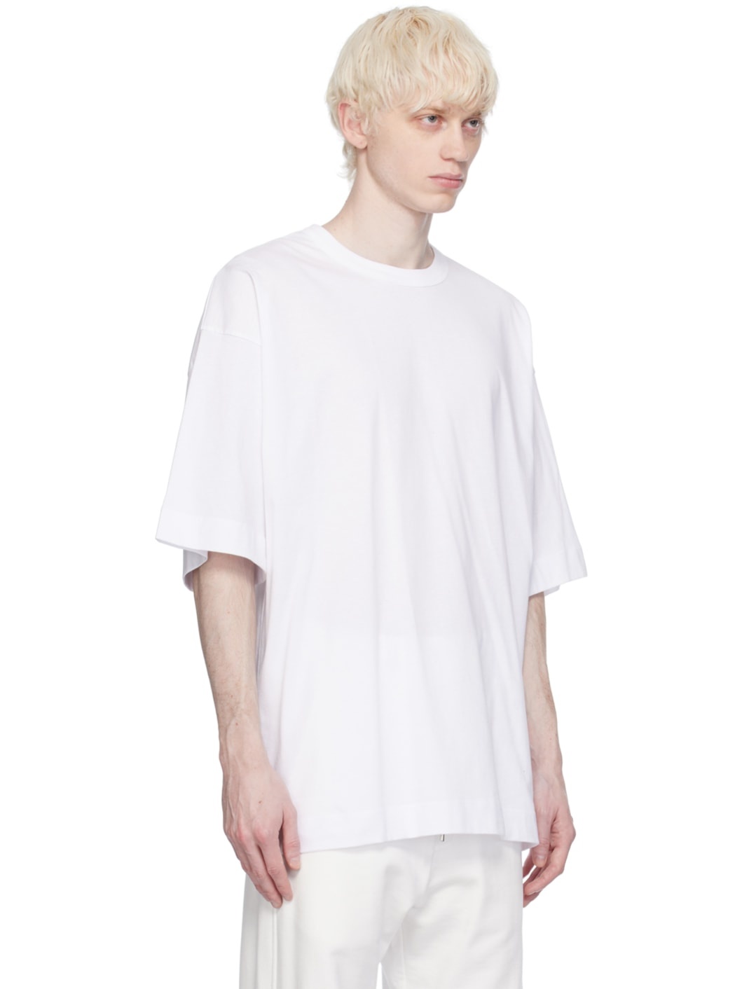 White Dropped Shoulders T-Shirt - 2