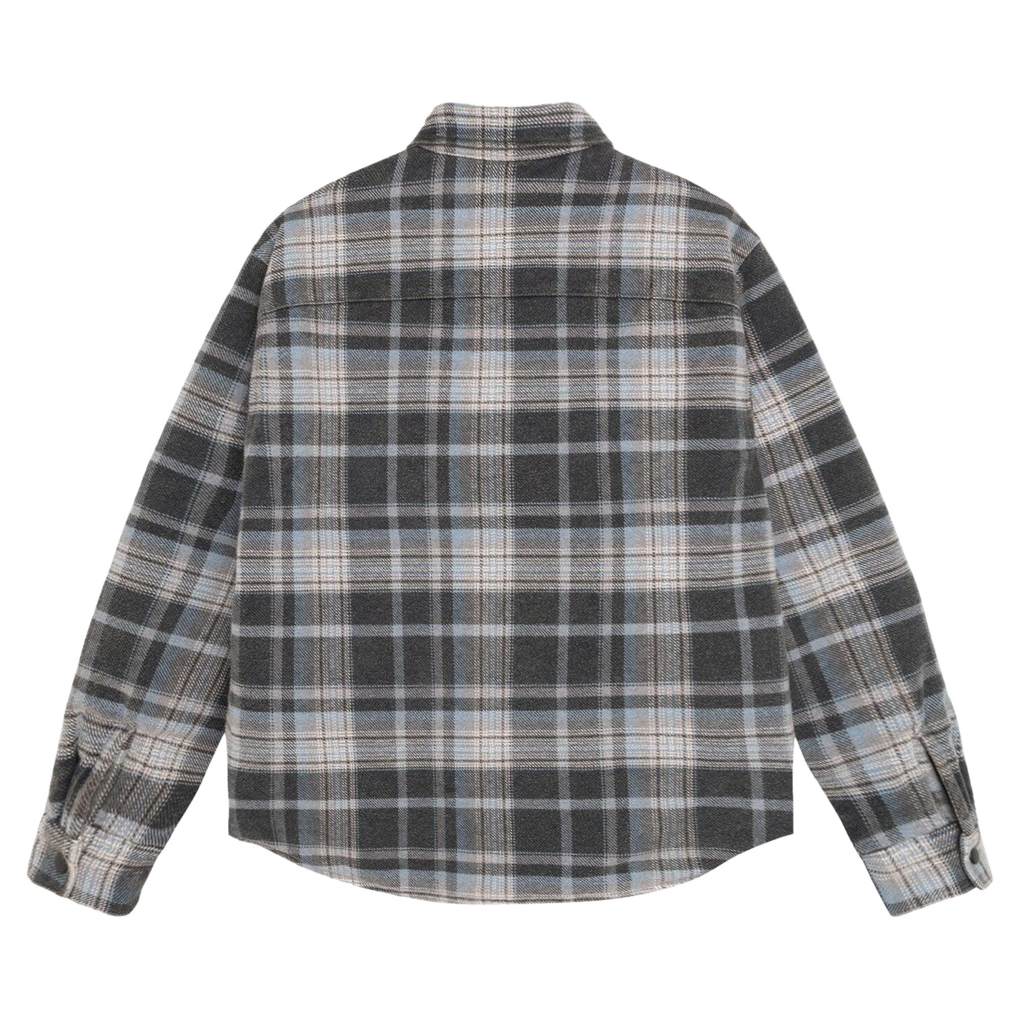 Stussy Heavy Washed Plaid Long-Sleeve Shirt 'Blue' - 2
