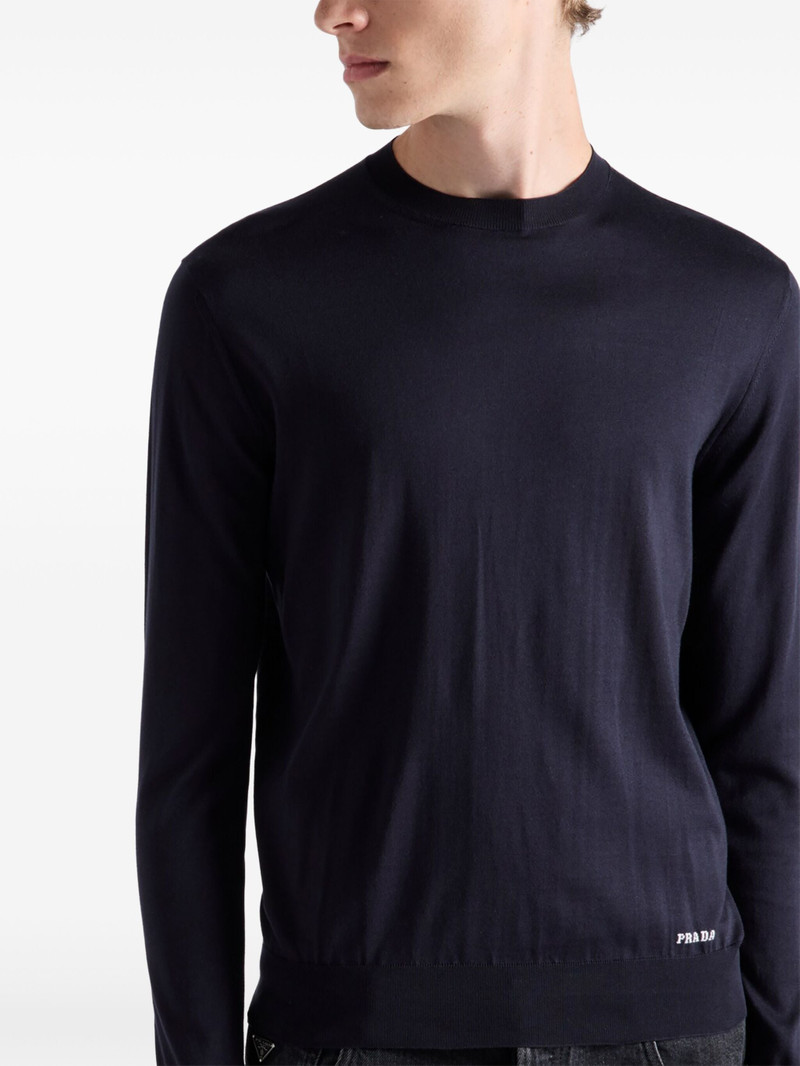 Prada Crew-neck Silk Jumper outlook