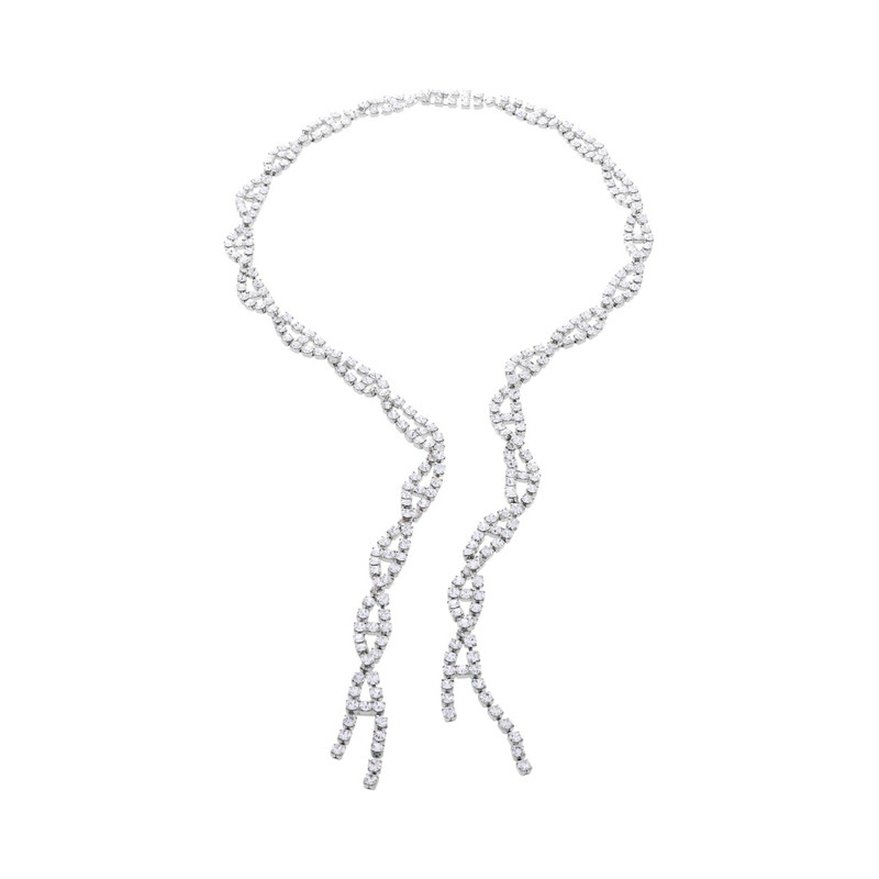 BALENCIAGA Women's Riviera Necklace  in Shiny Silver outlook